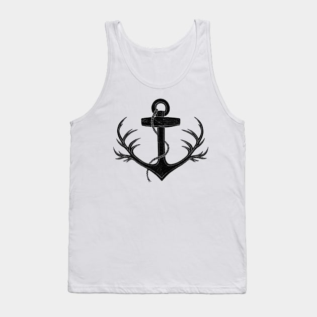 Antlered Anchor Tank Top by Terry Fan